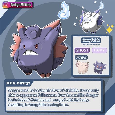 Fusion Gengar And Clefable By Caligomilites On Deviantart