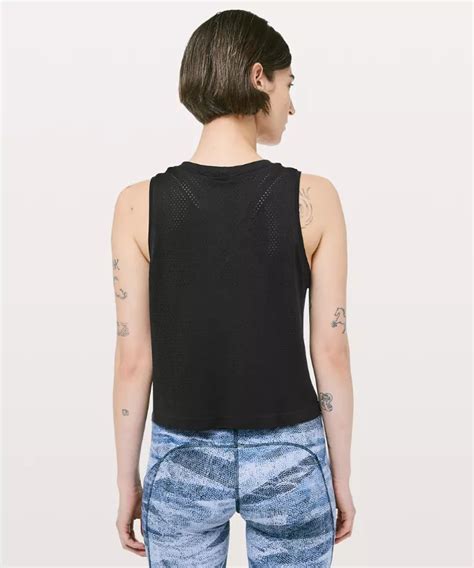 Breeze By Muscle Cropped Tank Top Logo Lululemon Hk