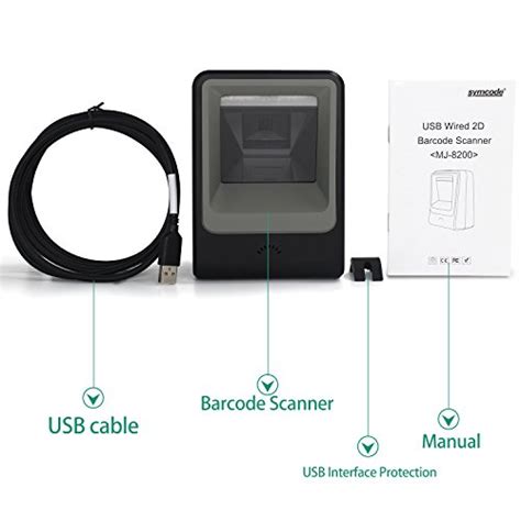 2d Qr Barcode Scanner Symcode Omnidirectional Hands Free Usb Automatic Barcode Reader For Mobile