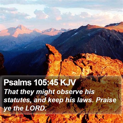 Psalms 105 Scripture Images - Psalms Chapter 105 KJV Bible Verse Pictures