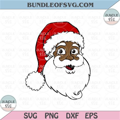 Black Santa Svg Black Santa Claus Svg Believe Santa Claus Svg Dxf