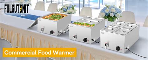 Fulgutonit Commercial Food Warmer 600w 19qt Full Size Food Warmer Professional Electric Bain