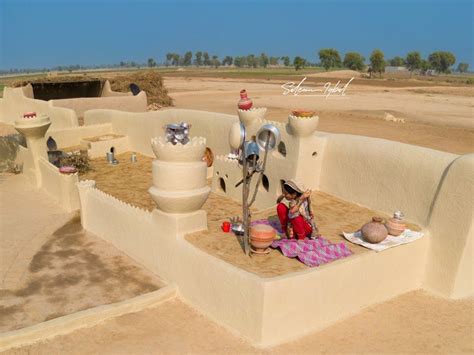 Beautiful Mud House In Cholistan Desert Punjab Pakistan In Mud