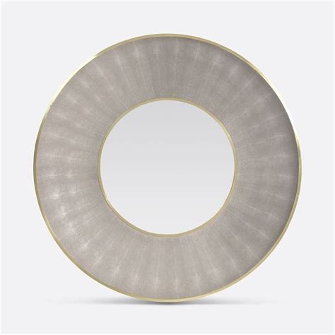 Round Concave Faux Shagreen Mirror In 2 Sizes Multiple Finishes