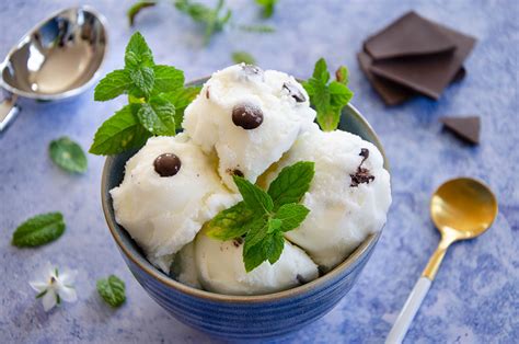 Glace menthe pépites chocolat