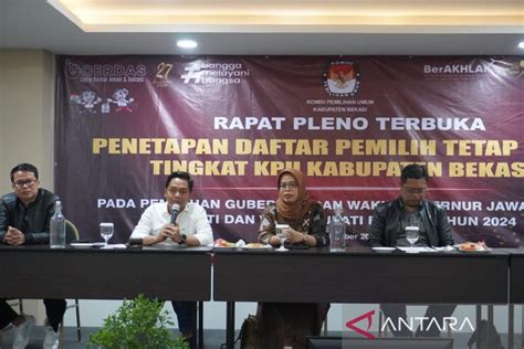 Kpu Kabupaten Bekasi Tetapkan Dpt Pilkada Capai Jiwa