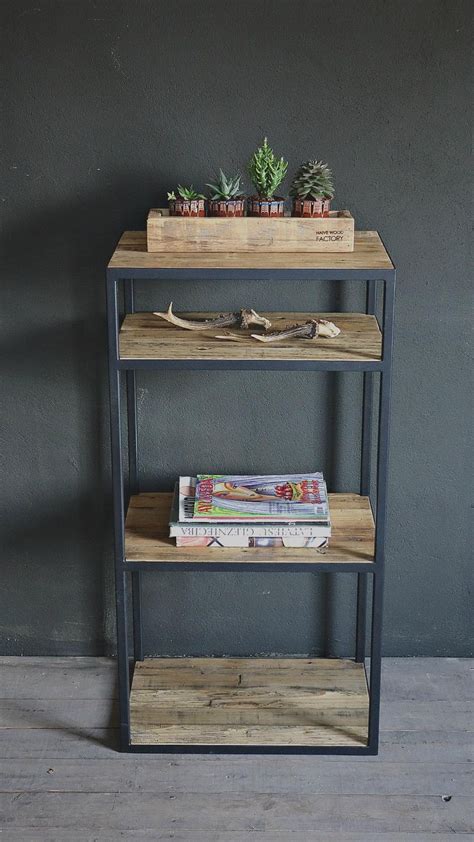 Industrial Reclaimed Barn Wood Shelving Unit Etsy Wood Shelving