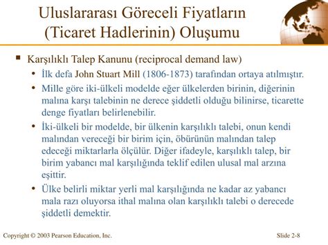 PPT V BÖLÜM DERS NOTLARI ULUSLARARASI TİCARET TEORİSİ ANALİZLERİ