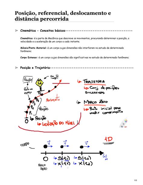 Posição referencial deslocamento e distância percorrida parte 1