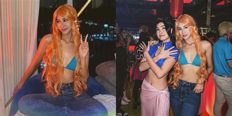 Potret Anya Geraldine Cosplay Jadi Nami ONE PIECE Di Ulang Tahun Geng