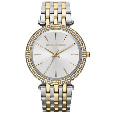 Michael Kors Women S Darci Two Tone Stainless Steel Bracelet Watch Mm