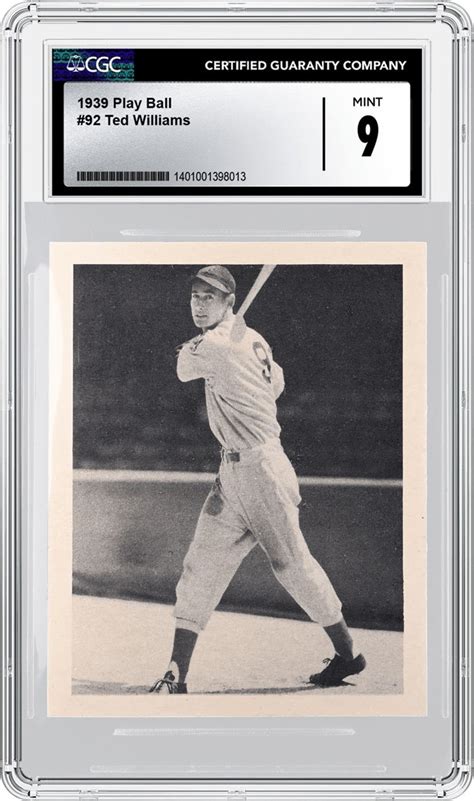 Astounding High Grade Ted Williams Rookie Card Certified By Cgc