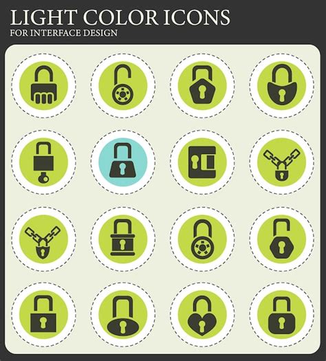 Premium Vector Lock Icons Set