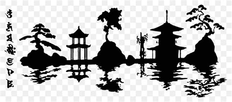 Japanese Architecture Silhouette Stencil Png 800x360px Japan Art