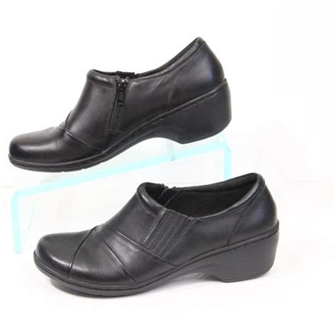 Clarks | Shoes | Clarks Collection Black Shoes Women Leather Loafer Comfort Sz 8 | Poshmark