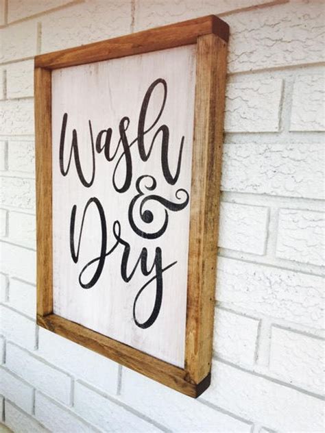 Wash And Dry Laundry Sign Laundry Room Sign Laundry Room Etsy