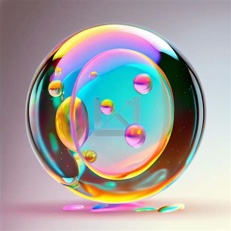 Premium Photo Bubble Abstract 3D Render Of Colorful Bubbles