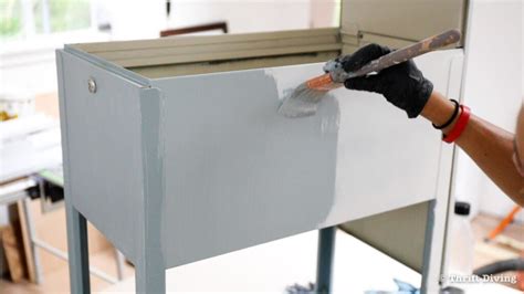 how to paint a file cabinet