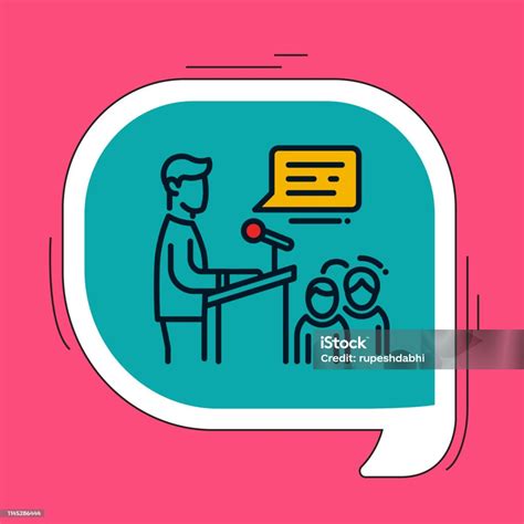 Business Meeting Icon Speech Business Presentation Icon Business People Group Meeting Discussing