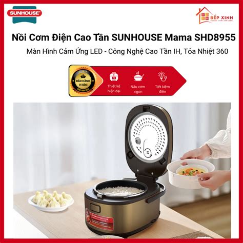 Nồi Cơm Điện Cao Tần SUNHOUSE Mama SHD8955 - Màn Hình Cảm Ứng LED ...
