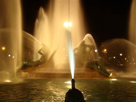 Fountain At Night Free Stock Photo - Public Domain Pictures