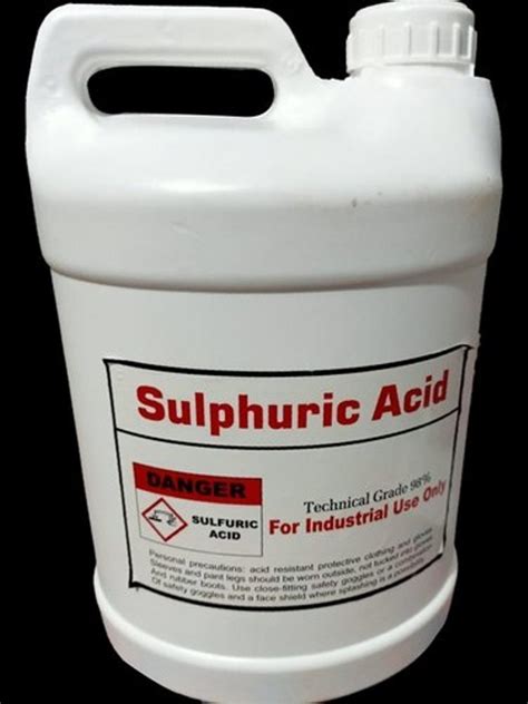 5 Litre Liquid Sulphuric Acid 99 5L Can At Rs 1550 Can In Haveri