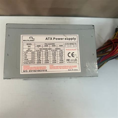 Fonte Nominal Multilaser Mod Ga Sa Pinos W Sata Atx Shopee