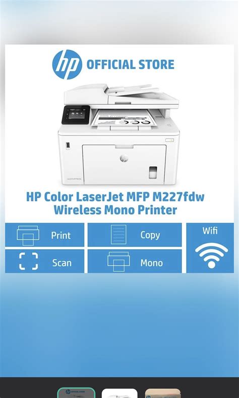 Hp Laserjet Pro Mfp M227fdw Computers And Tech Printers Scanners And Copiers On Carousell