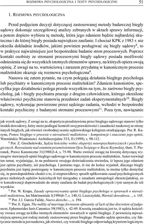 Rozmowa Psychologiczna I Testy Psychologiczne Jako Metody Tworzenia