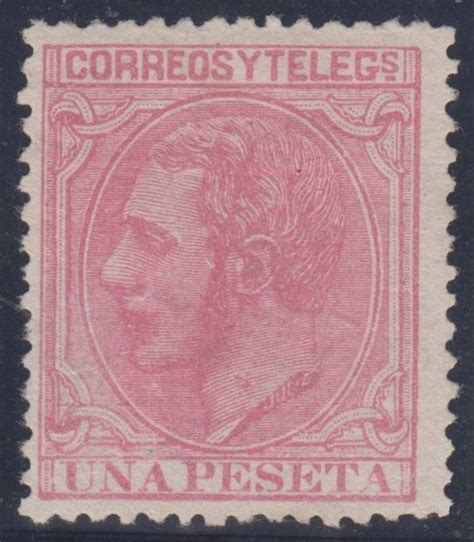 Spanje 1879 Alfons XII 1 Roze Peseta Gesigneerd Graus Catawiki