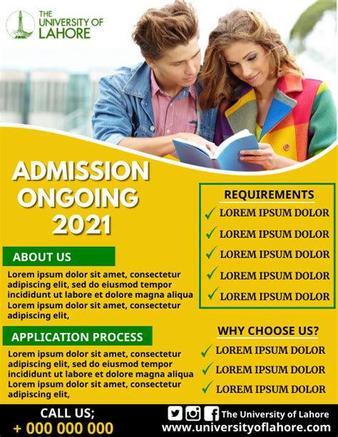 School Admission Poster Template Postermywall