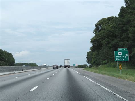 South Carolina Interstate 85 Northbound Cross Country Roads