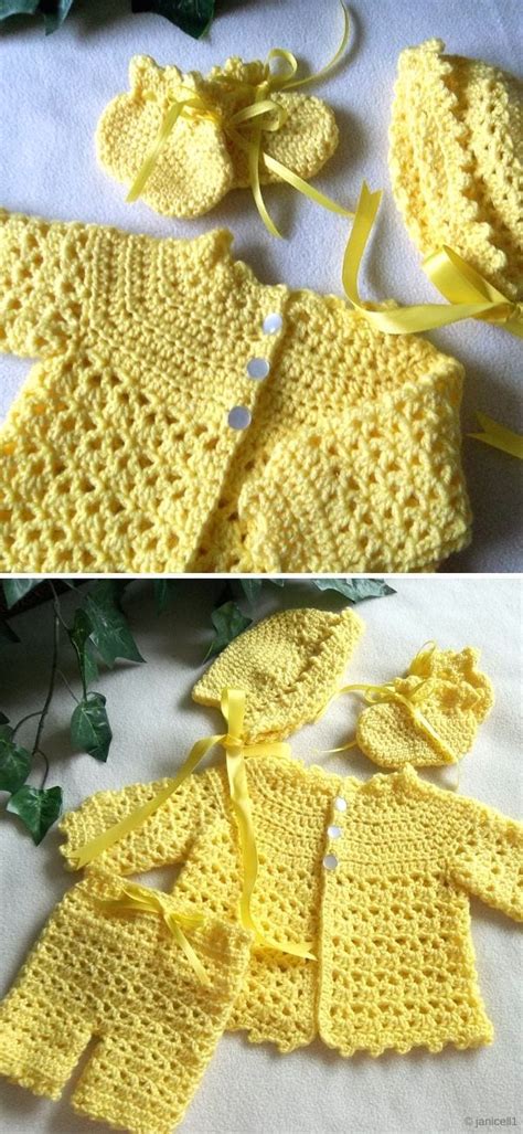 Sweet Easy Crocheted Baby Sets Pattern Center