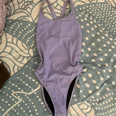 Lavender Size 30 Jolyn Onesie With Cross Back Swim Depop