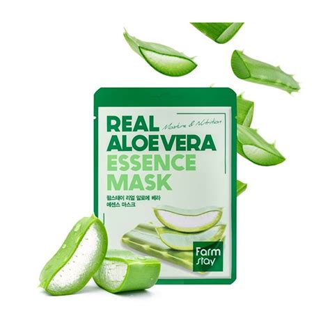 Parça Maskası Farmstay Real Aloe Vera Essence Mask Aloe Vera Cövhəri