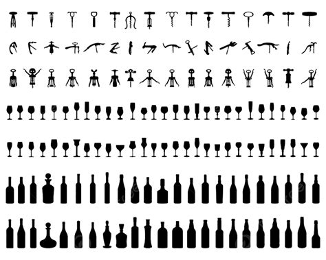 Corkscrew Silhouette PNG Transparent Silhouettes Of Bottles Corkscrew