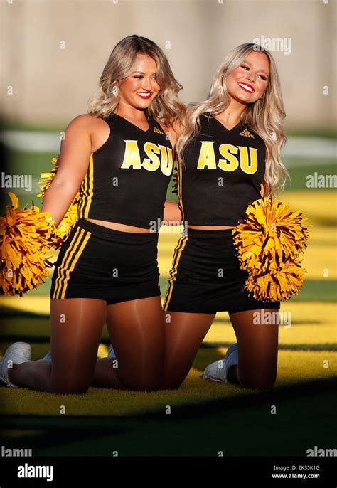 Tempe Arizona Usa 24th Sep 2022 Asu Cheerleaders On The Field