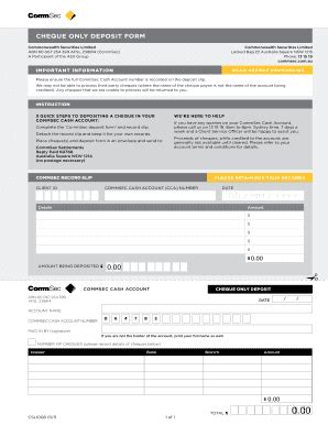 17 Printable cheque deposit slip Forms and Templates - Fillable Samples ...