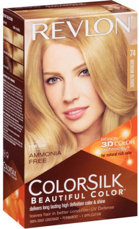 Revlon ColorSilk Hair Color 74 Medium Blonde 1 Each Pack Of 4