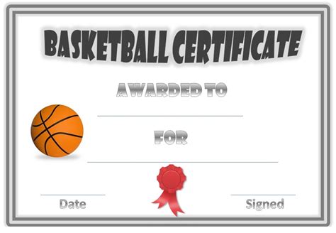 Basketball Award Certificate To Print Activity Shelter