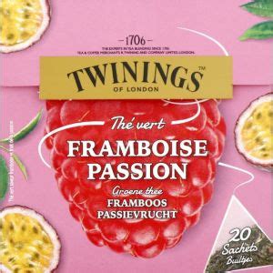 Twinings Thé vert framboise passion Comparer avec Touslesprix