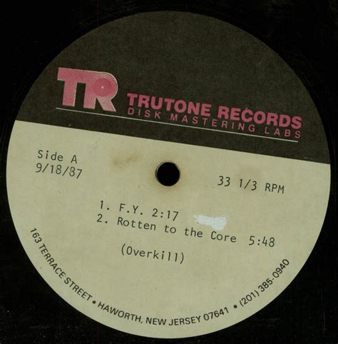 Overkill Fuck You Acetate