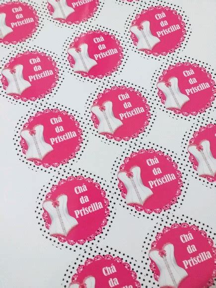 Adesivo Brigadeiro Chá de Lingerie Elo Produtos Especiais
