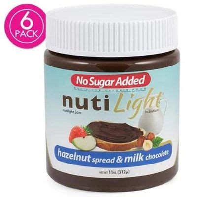 Nutilight Hazelnut Spread Milk Chocolate No Sugar Added Oz