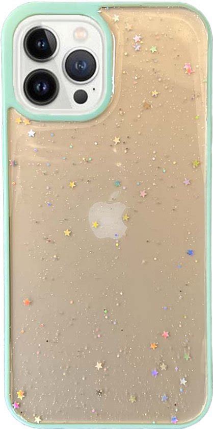 Smartphonica Iphone Pro Max Tpu Hoesje Doorzichtig Met Glitters