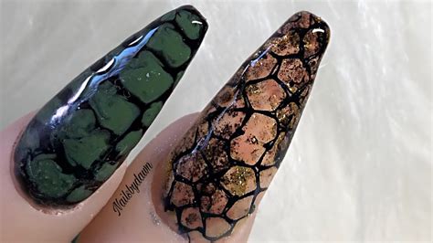 Snakeskin Nails Gel Polish Nail Art Youtube