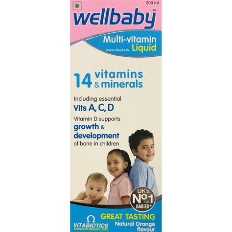 Buy Wellbaby Multi Vitamin Liquid Syrup 200 Ml Online At