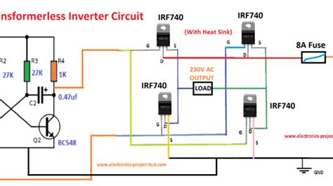 Power Inverter W Circuit Diagram Diagram Simple Invert