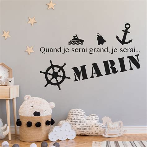 Stickers Citation Quand Je Serai Grand Je Serai Marin Des Prix