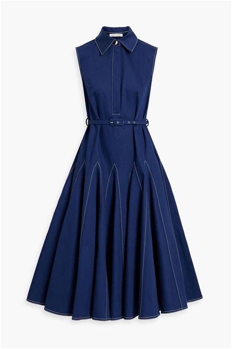 Emilia Wickstead Monique Belted Denim Midi Dress The Outnet